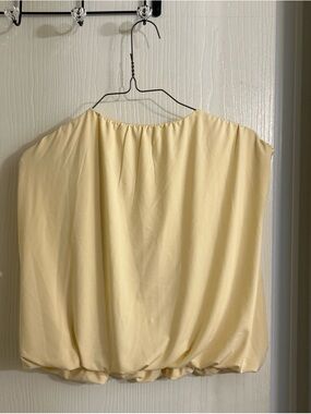 H&M Pale Yellow Blouson Tank Top
